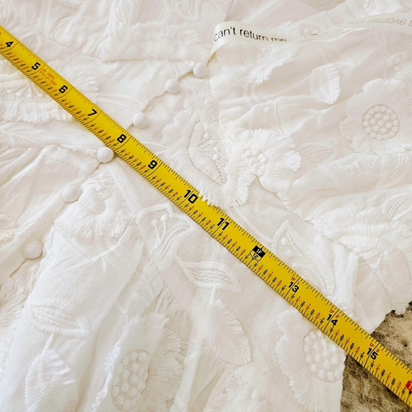 Vita Grace Sierra Embroidered Cotton Summer Day Dress White - Picture 12 of 16